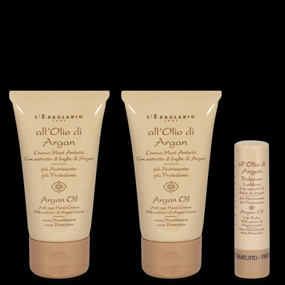 Crema Mani All'Olio di Argan e Balsamo Labbra in omaggio