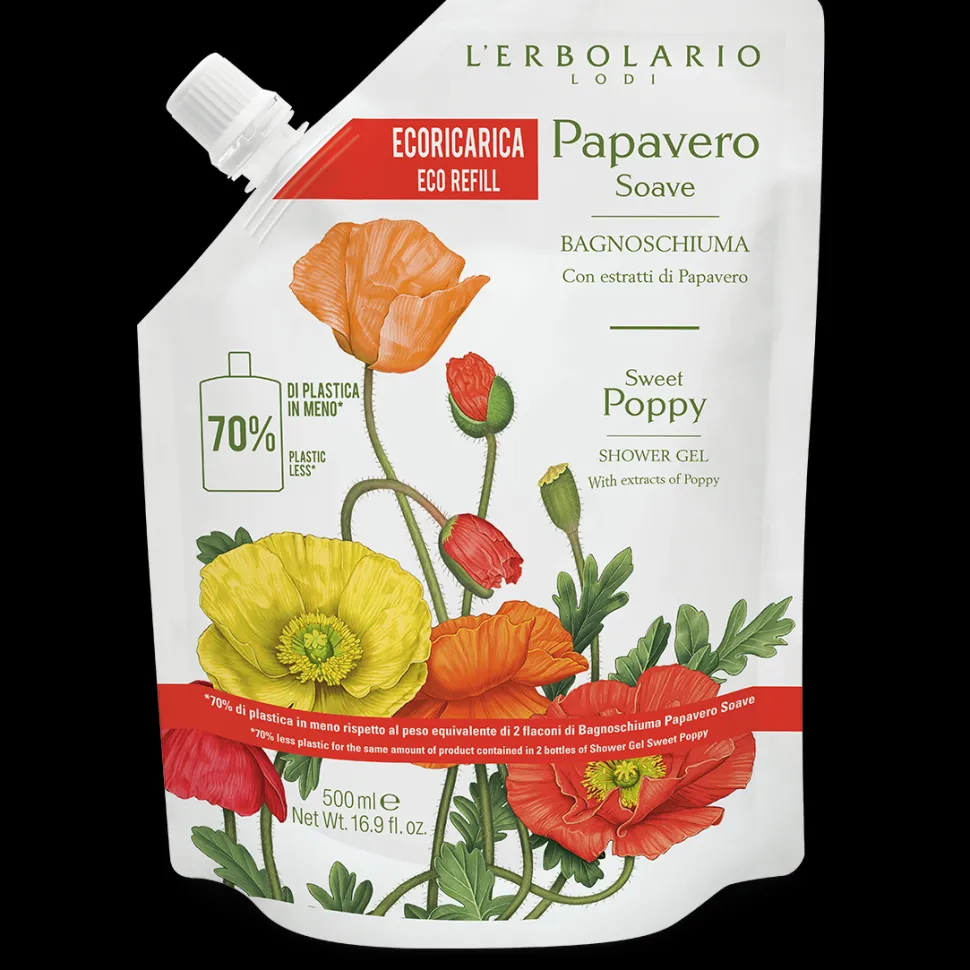 Ecoricarica Bagnoschiuma Papavero Soave