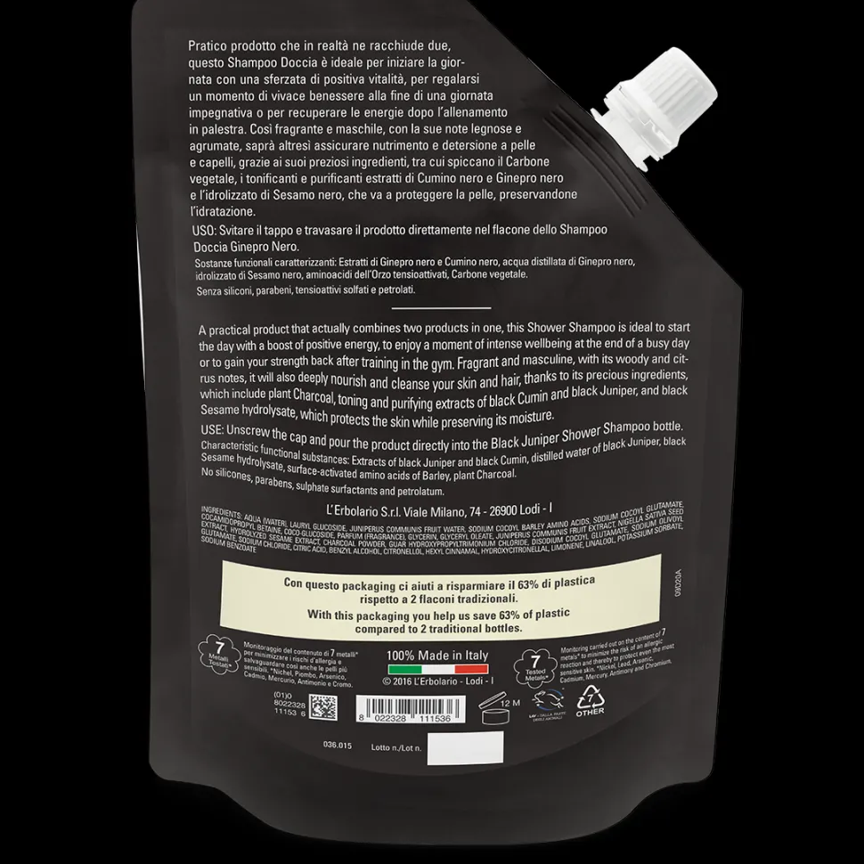 Ecoricarica Shampoo Doccia Energizzante Ginepro Nero