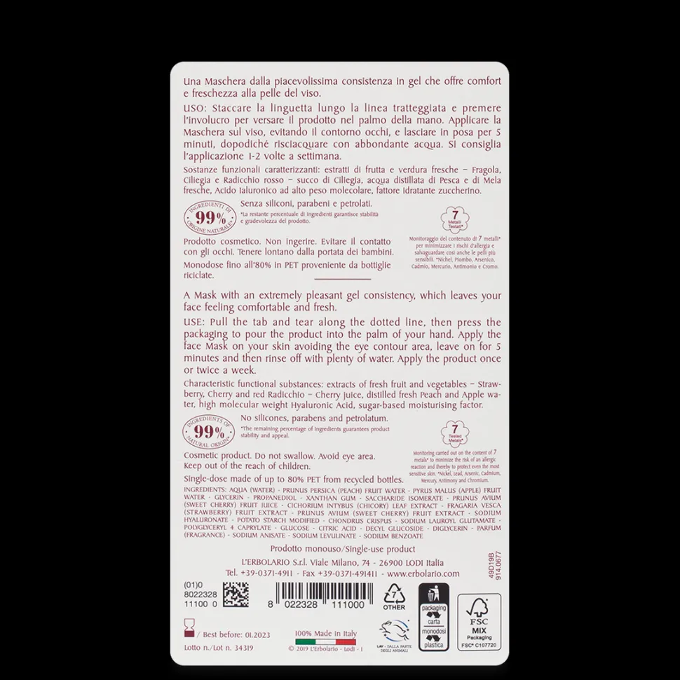 Maschera Gel Viso Ultra Idratante I Colori dell'Orto